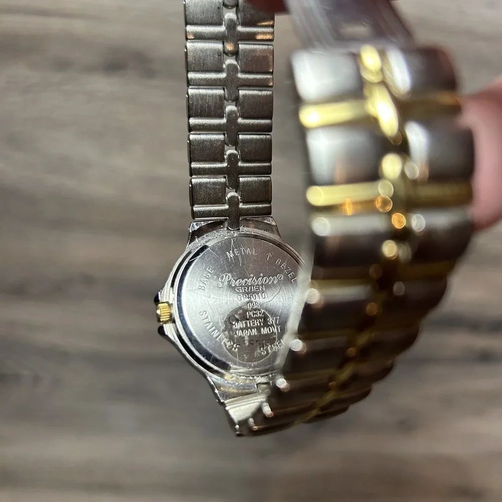 Vintage Gruen Precision Watch Needs Batteries  Quartz Design Japanese‎ Movt 18mm